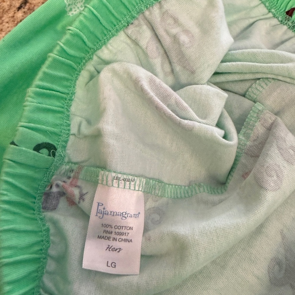 Pajamagram Womens Christmas Pajamas Set Green Holiday Large NWT - Picture 13 of 13